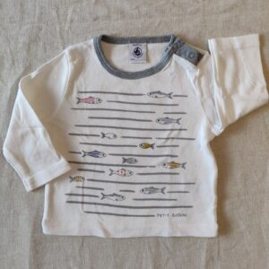 T-shirt manches longues - Petit Bateau - 6M