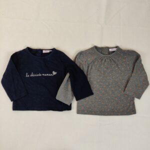 T-shirt manches longues - Pommette - 12M