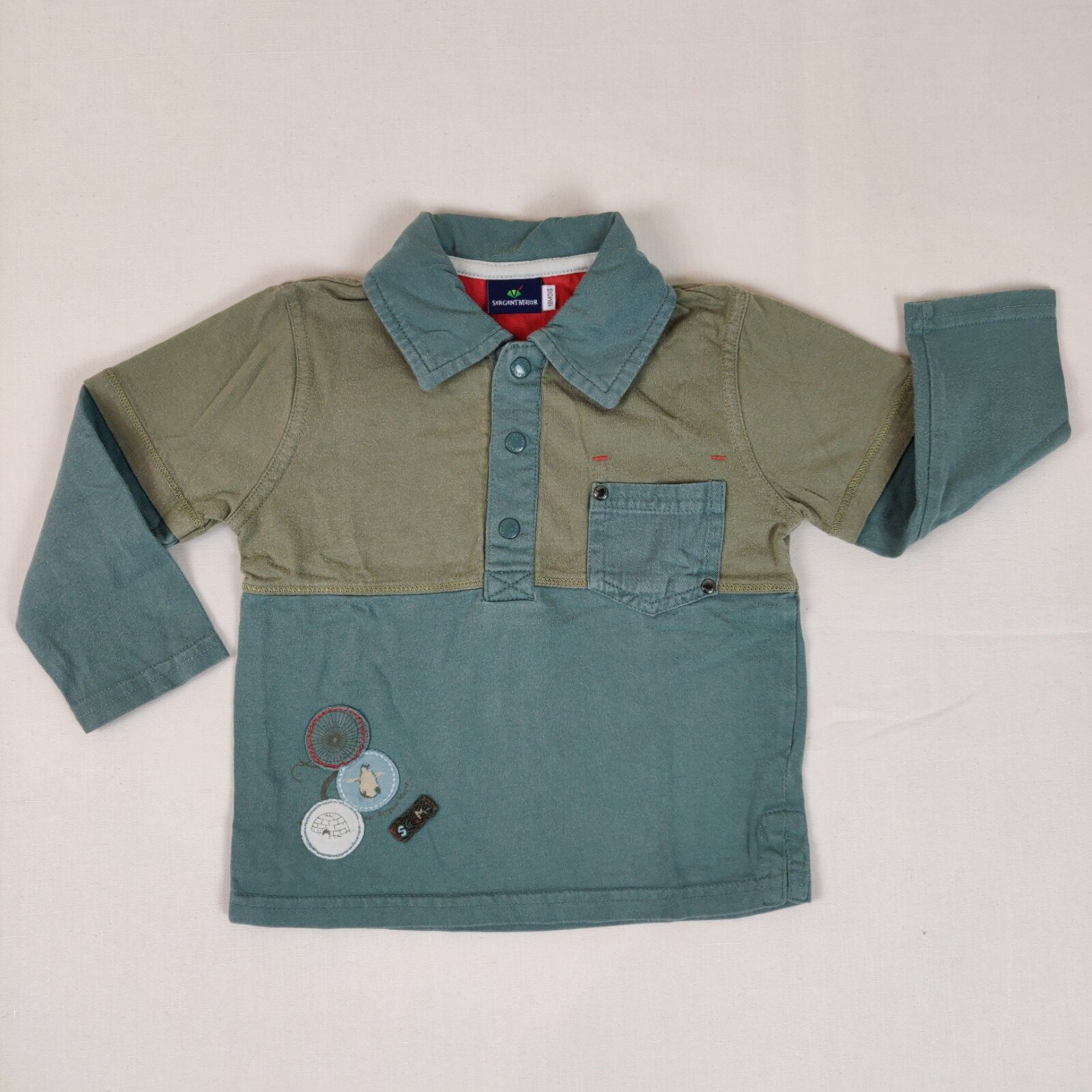 Polo manches longues - Sergent Major - 18M