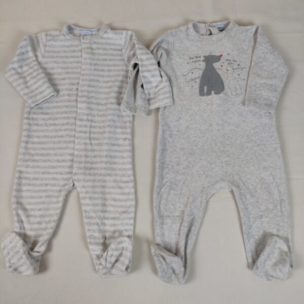2 pyjamas 1 pièce - Tex - 18M