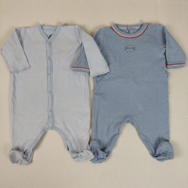 2 pyjamas 1 pièce - Petit Bateau - 3M