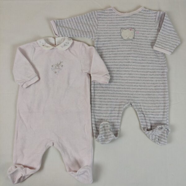 2 pyjamas 1 pièce - Bout'chou - 9M