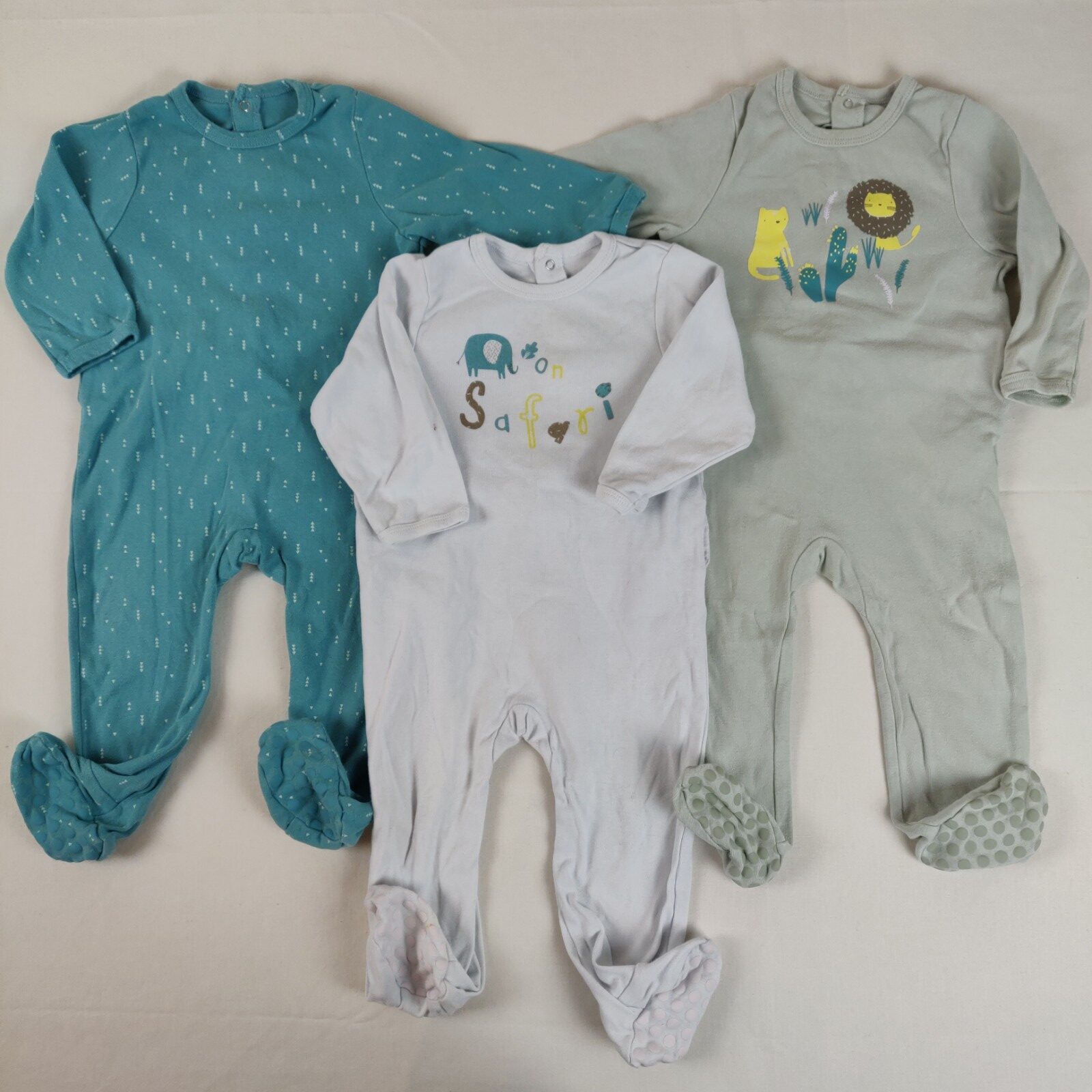 3 pyjamas 1 pièce - Vertbaudet - 18M