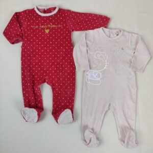 2 pyjamas 1 pièce - Multimarques - 12M