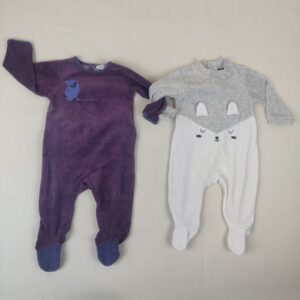 2 pyjamas 1 pièce - Multimarques - 6M