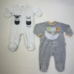 2 pyjamas 1 pièce - Multimarques - 9M