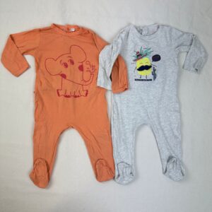2 pyjamas 1 pièce - In Extenso - 18M