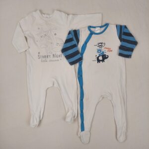 2 pyjamas 1 pièce - Multimarques - 6M