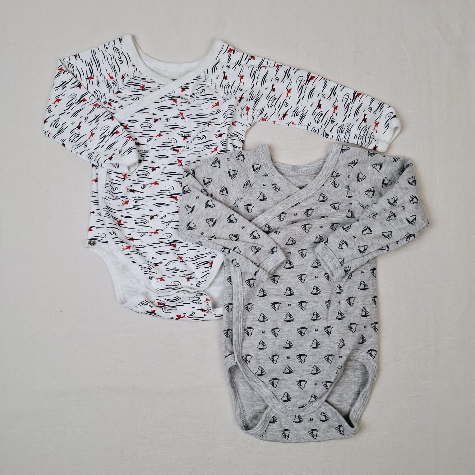 2 bodies - Petit Bateau - 6M