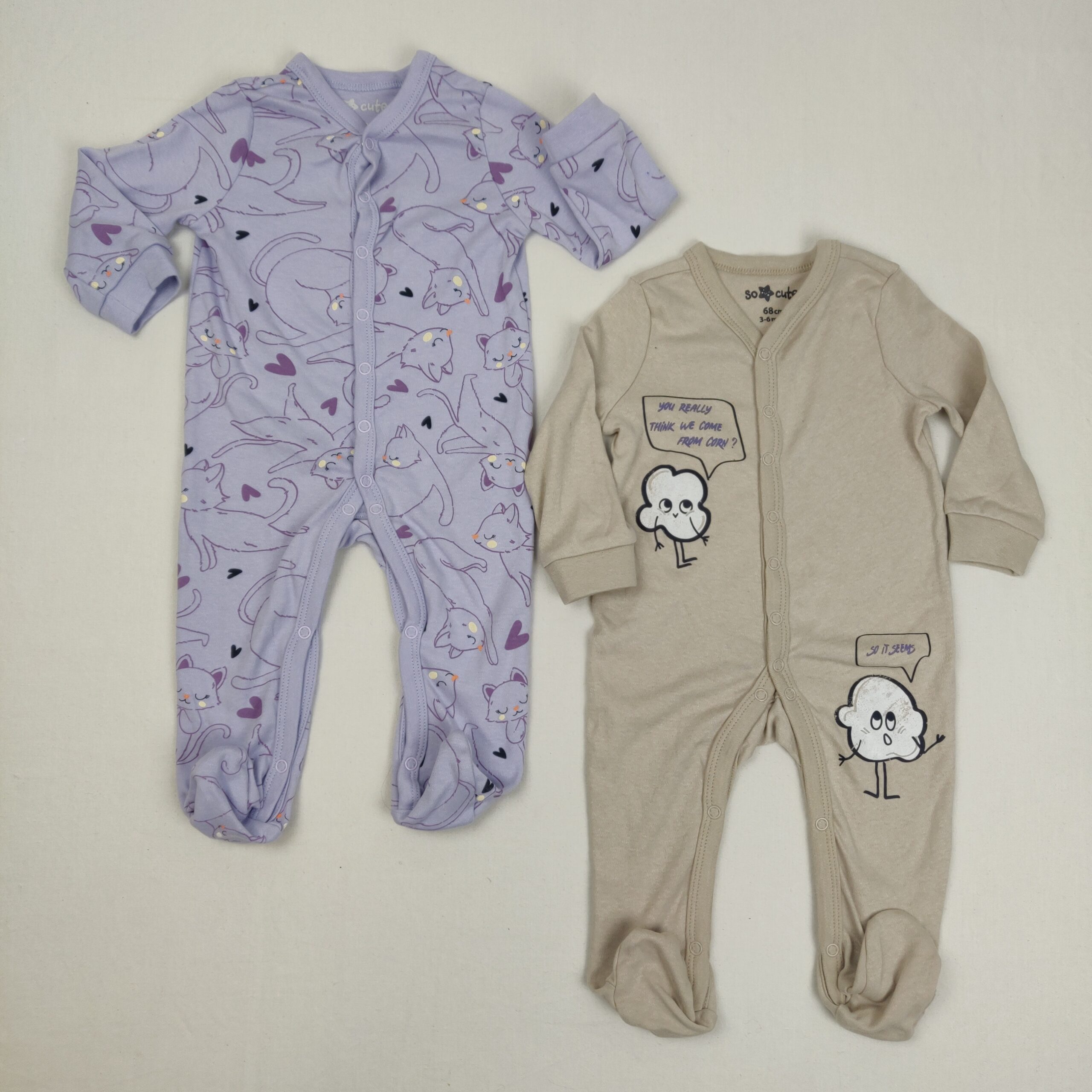 2 pyjamas 1 pièce - So Cute - 6M