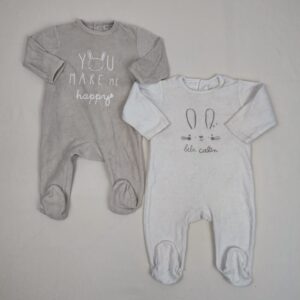 2 pyjamas 1 pièce - Multimarques - 6M