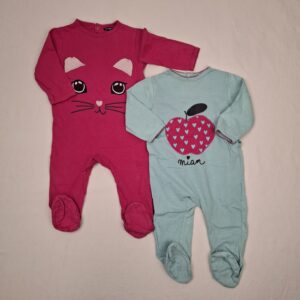 2 pyjamas 1 pièce - Kiabi - 12M