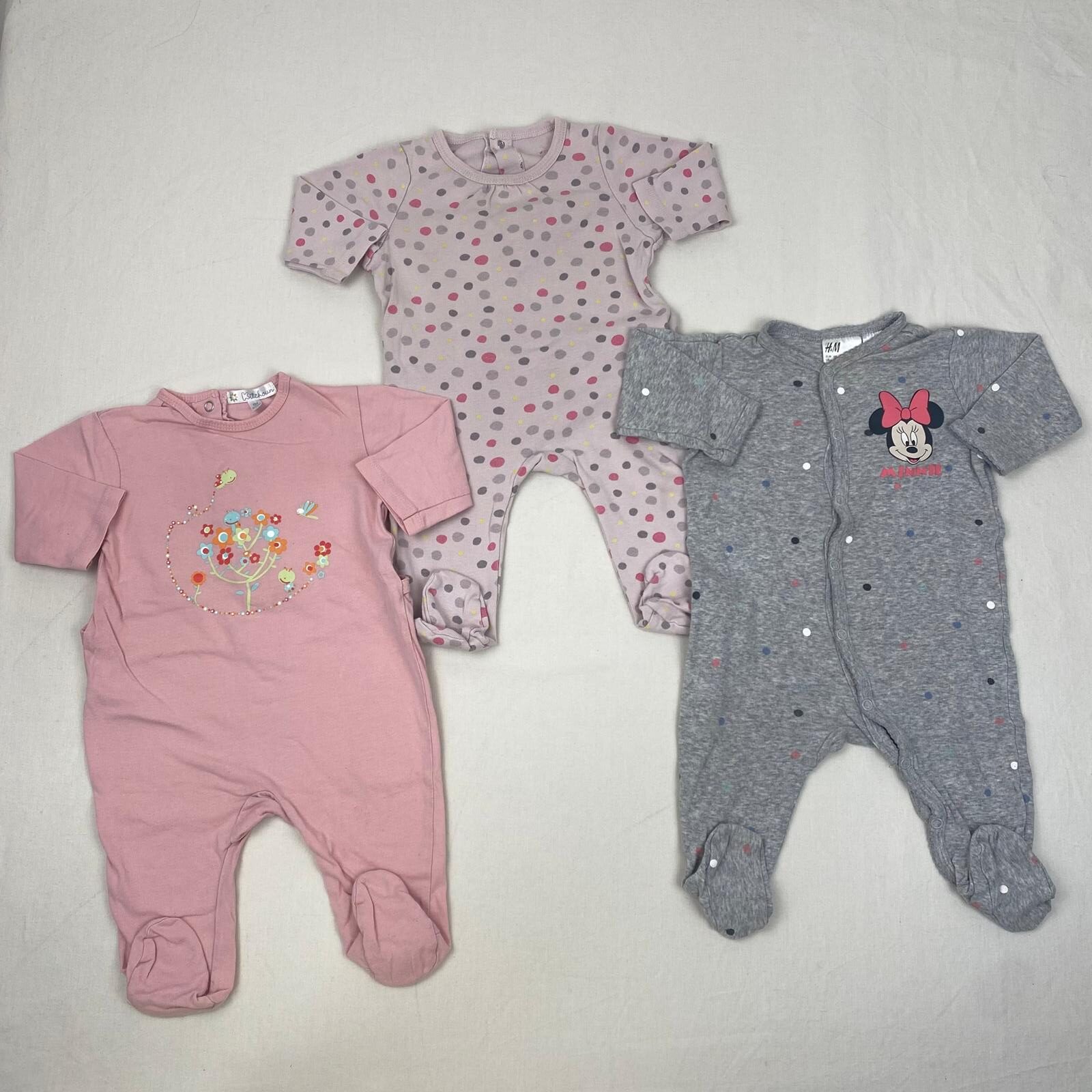 3 pyjamas 1 pièce - Multimarques - 6M