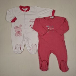 2 pyjamas 1 pièce - Multimarques - 12M
