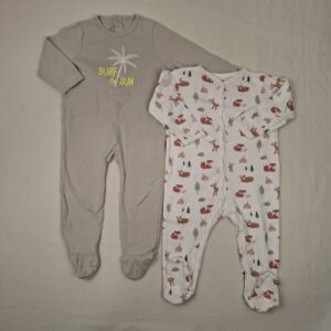 2 pyjamas 1 pièce - Multimarques - 18M
