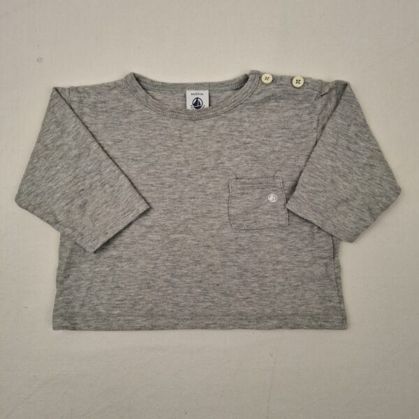 T-shirt manches longues - Petit Bateau - 6M