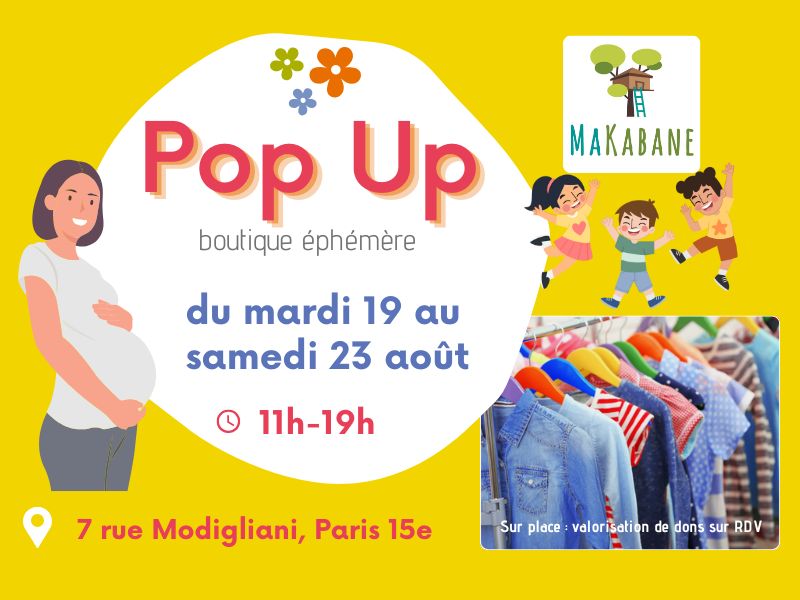 boutique éphémère Paris 15e du 17 au 23 août
