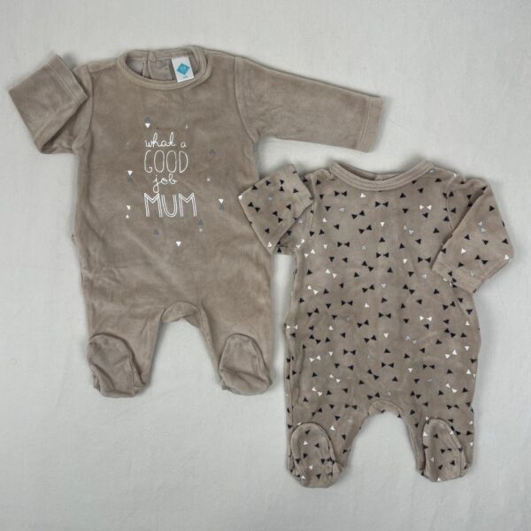 2 pyjamas 1 pièce - Tex - NAISSANCE
