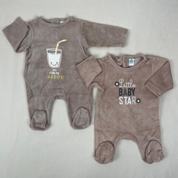 2 pyjamas 1 pièce - Tex - NAISSANCE