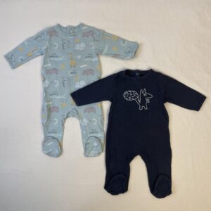 2 pyjamas 1 pièce - Multimarques - 9M