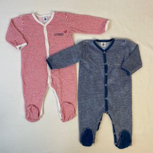 2 pyjamas 1 pièce - Petit Bateau - 12M