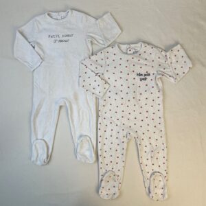 2 pyjamas 1 pièce - Mes Petits Cailloux - 2A