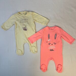 2 pyjamas 1 pièce - Kiabi - 3M