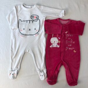 2 pyjamas 1 pièce - Multimarques - 9M