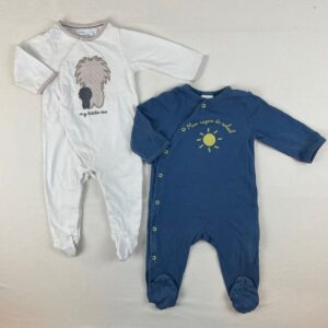 2 pyjamas 1 pièce - Multimarques - 9M